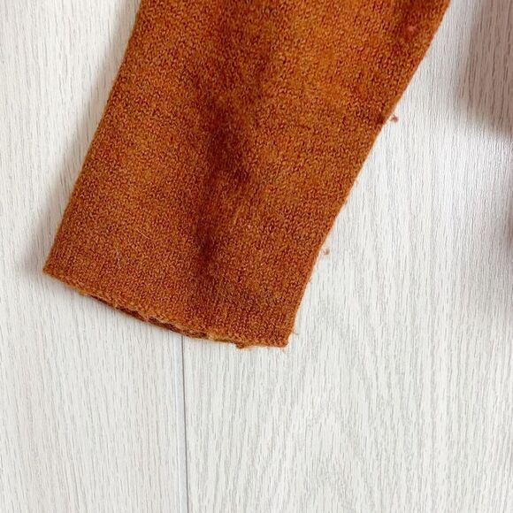 Eileen Fisher | Red & Orange 100% Merino Wool Sweater Cardigan Size XS - Picture 7 of 10